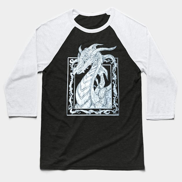 The evil dragon Baseball T-Shirt by Grimspencilart